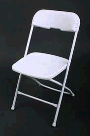Where to rent CHAIR WHITE FOLDING in Centerville OH